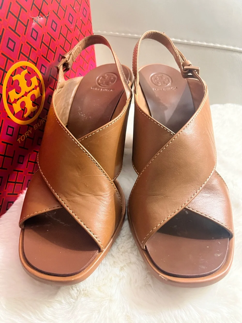 Tory Burch Gabrielle leather wedge sandals
